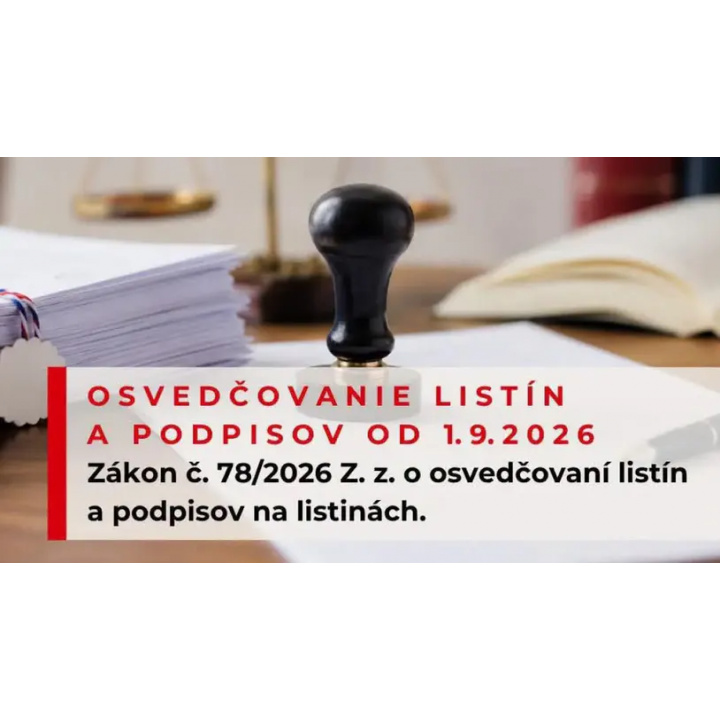 Menšia fotka pre článok Osvedčovanie listín a podpisov od 1.9.2026
